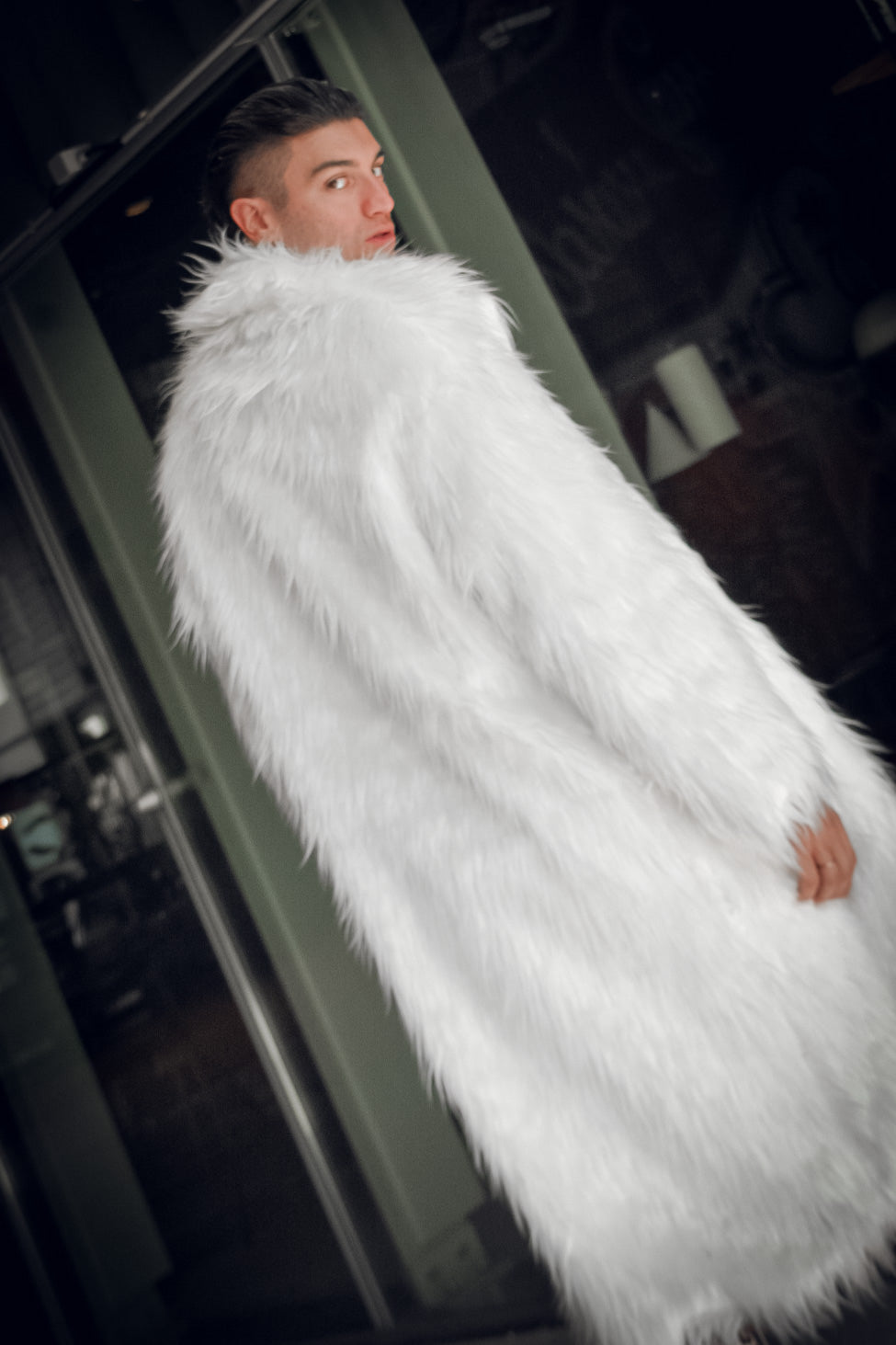 Pelliccia Fake Fur Bianco Fantasma