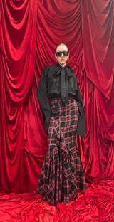 Gonna Madonna in Tartan rosso