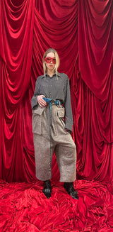 Pantaloni Cargo  in tweed