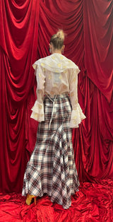 Gonna Madonna in Tartan Multicolor