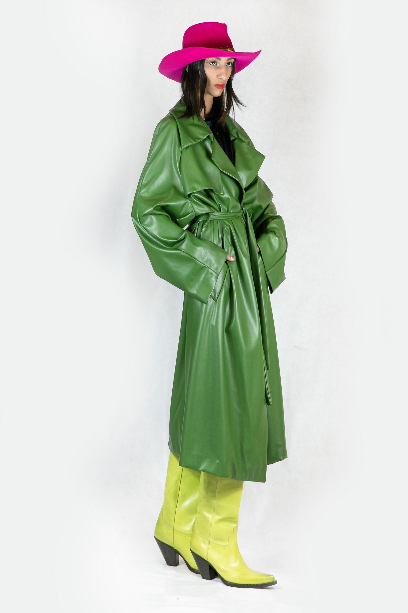 Trench ecopelle green
